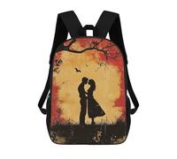sinyumoney Silhouette Couple Sunset Mochila Escolar, Mochila Para Portátil, Mochila Para Adolescentes, Niñas, Niños, Mujeres Y Hombres 17inch