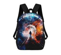 sinyumoney Silhouette in A Futuristic Tunnel Mochila Escolar Infantil Impresa En 3D Mochila De Viaje De Alta Capacidad Bolsas Para Libros Mochila Infantil 17inch