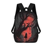 sinyumoney Silhouette in A Haunting Forest Mochila Escolar Infantil, Mochilas Impresas En 3D, Mochilas Escolares De Moda Para Niños De Primaria Y Secundaria 17inch