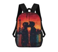 sinyumoney Silhouette Kiss at Sunset Mochila Escolar Para Niños, Mochila Escolar Impresa En 3D Para Estudiantes De Primaria Y Secundaria 17inch
