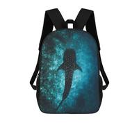 sinyumoney Silhouette of A Whale Mochila Infantil Para Niñas, Mochila Escolar 3D, Mochila Para Niños Pequeños, Mochila Informal De Día, Mochila Escolar De Moda 17inch