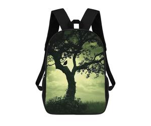 sinyumoney Silhouetted Bird on Tree Mochila Escolar Resistente Al Agua, Mochila Escolar De Negocios Para Niños/niñas/adolescentes 17inch