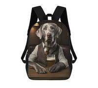 sinyumoney Silver Labrador in The Pub Mochila Escolar, Mochila Para Portátil, Mochila Para Camping, Aventuras Al Aire Libre Y Viajes Diarios 17inch
