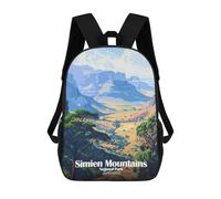 sinyumoney Simien Mountains National Park Ethiopia Mochila Infantil, Mochila Escolar Impresa En 3D, Mochila Para Niños Y Niñas, Mochila Escolar Ajustable Para La Escuela Primaria 17inch