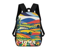 sinyumoney Sioux City Iowa Scenery Mochila Escolar Infantil De 17 Pulgadas Con Estampado 3D De Películas De Anime Para Niños, Mochila De Viaje, Mochila Escolar Infantil