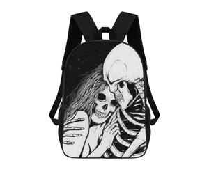 sinyumoney Skeletal Embrace Love Beyond The Grave Mochila Escolar Infantil Impresa En 3D Mochila De Viaje De Alta Capacidad Bolsas Para Libros Mochila Infantil 17inch
