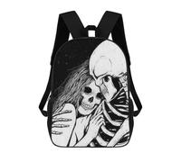 sinyumoney Skeletal Embrace Love Beyond The Grave Mochila Infantil, Mochila Escolar Infantil, Mochilas Escolares Impresas En 3D Para Niños Y Estudiantes Adolescentes 17inch