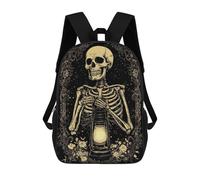 sinyumoney Skeleton Holding Lantern Mochila Escolar Infantil Impresa En 3D Para Niños, Mochilas De Viaje, Bolsas Para Libros, Mochila Escolar Infantil 17inch