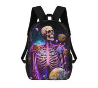 sinyumoney Skeleton in Space -1 Mochilas Para Niños Mochila Escolar Mochila Escolar Impresa En 3D Para Niños Estudiantes De Primaria Y Secundaria 17inch