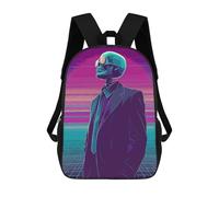 sinyumoney Skeleton in Suit - Synthwave Style Mochilas Mochilas Infantiles Mochila Escolar Mochila Escolar Infantil Impresa En 3D Mochilas De Viaje De Moda Para Niños De Primaria Y Secundaria 17inch