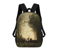Sinyumoney Skeleton Man in Roses Mochila Mochila Impresa En 3D, Bolsa De Degustación, Mochila De Viaje, Mochila De Amigos Para Niñas Y Niños, Danza italiana, 17"