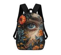 Sinyumoney Skeleton Man in Roses Mochila Mochila Impresa En 3D, Bolsa De Degustación, Mochila De Viaje, Mochila De Amigos Para Niñas Y Niños, Vintage View Into Nature, 17"