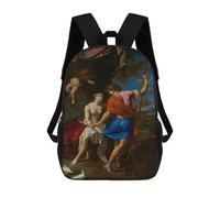 Sinyumoney Skeleton Man in Roses Mochila Mochila Impresa En 3D, Bolsa De Degustación, Mochila De Viaje, Mochila De Amigos Para Niñas Y Niños, Venus And Adonis 1650, 17"