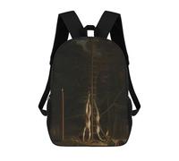 Sinyumoney Skeleton Man in Roses Mochila Mochila Impresa En 3D, Bolsa De Degustación, Mochila De Viaje, Mochila De Amigos Para Niñas Y Niños, The Corpses Of The de Witt, 17"