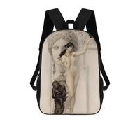 Sinyumoney Skeleton Man in Roses Mochila Mochila Impresa En 3D, Bolsa De Degustación, Mochila De Viaje, Mochila De Amigos Para Niñas Y Niños, Allegory Of Sculpture, 17"