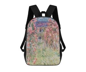 Sinyumoney Skeleton Man in Roses Mochila Mochila Impresa En 3D, Bolsa De Degustación, Mochila De Viaje, Mochila De Amigos Para Niñas Y Niños, House Among The Roses, 17"