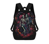 sinyumoney Skeletons in Love A Romantic Dance Mochilas Impresas En 3D Para Niños, Mochila Escolar, Mochila De Moda Para Niños De Primaria Y Secundaria 17inch