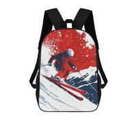 sinyumoney Ski Skiing Mochilas Mochilas Infantiles Mochila Escolar Mochila Escolar Infantil Impresa En 3D Mochilas De Viaje De Moda Para Niños De Primaria Y Secundaria 17inch
