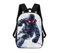 sinyumoney Skier in Action Mochila Escolar Resistente Al Agua Para Computadora, Ideal Para Campus, Actividades Al Aire Libre, Viajes Y Deportes 17inch