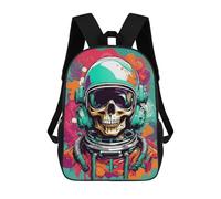 sinyumoney Skull Astronaut in Space Suit -1 Mochila Escolar Impresa En 3D Para Niños Y Niñas, Mochila Para Portátil Para Niños/estudiantes/adultos 17inch