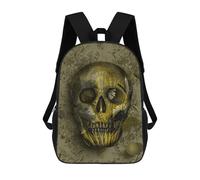 sinyumoney Skull Gold Mochilas Para Niños Mochila Escolar Mochila Escolar Impresa En 3D Para Niños Estudiantes De Primaria Y Secundaria 17inch