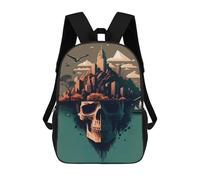 sinyumoney Skull Island City of Shadows Mochila Escolar Para Niños Mochila Escolar Impresa En 3D Mochila Escolar De Moda Para Niños De Primaria Y Secundaria 17inch