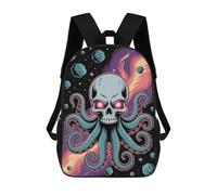 sinyumoney Skull Octopus in Space Mochila Escolar Impresa En 3D Para Niños, Mochila Escolar Informal De Moda Para Viajes Para Niños Y Estudiantes 17inch
