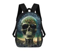 sinyumoney Skull Planet Cosmic Landscape Mochila Escolar Infantil Impresa En 3D Para Niños, Mochilas De Viaje De Alta Capacidad, Bolsas Para Libros, Mochila Escolar Infantil 17inch