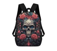 sinyumoney Skull Roses Butterflies Art Print Mochila Escolar Infantil De 17 Pulgadas Con Estampado 3D, Mochila Moderna Para Niños, Mochilas De Viaje, Bolsas Para Libros, Mochila Escolar Infantil