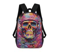 sinyumoney Skull Soldier Mochila Escolar Para Niños De 17 Pulgadas, Mochila Informal De Viaje Para Niños Y Niñas, Mochila De Gran Capacidad Para El Día A Día 17inch