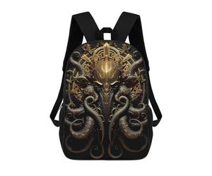 sinyumoney Skull Throne of Cthulhu Mochila Escolar Para Institutos Y Colegios Informales Para Acampar, Aventuras Al Aire Libre Y Viajes Diarios 17inch