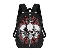 sinyumoney Skulls, Sword, And Spiderweb Illustration Mochilas Escolares Impresas En 3D, Mochila Escolar Informal Para Niños, Mochila Escolar De Moda Para Estudiantes De Secundaria 17inch
