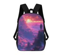 sinyumoney Skyward Journey Fantasy Adventure Mochila Escolar Infantil De 17 Pulgadas, Mochila Escolar Impresa En 3D Para Niños De Primaria Y Secundaria