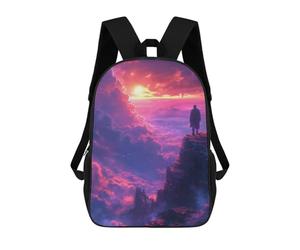 sinyumoney Skyward Journey Fantasy Adventure Mochila Escolar Infantil De 17 Pulgadas, Mochila Escolar Impresa En 3D Para Niños De Primaria Y Secundaria