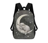 sinyumoney Sleeping Baby Elephant Mochila Escolar Impermeable Para Ordenador Portátil Para Adolescentes (niñas, Niños, Mujeres Y Hombres) 17inch
