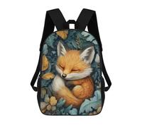 sinyumoney Sleeping Baby Fox In Autumn Leaves Mochila Infantil De Moda Divertida Mochila Escolar Para Niños Y Adolescentes Con Impresión 3D Para Niños 17inch