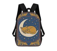 sinyumoney Sleeping Cat on Moon Art Mochila Escolar Para Ordenador, Para El Colegio/trabajo/viajes Para Niñas, Niños Y Adolescentes 17inch