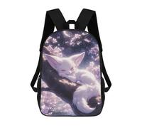 sinyumoney Sleeping Fennec Fox Mochila Escolar Para Niños Mochila Escolar Impresa En 3D Mochila Escolar De Moda Para Niños De Primaria Y Secundaria 17inch