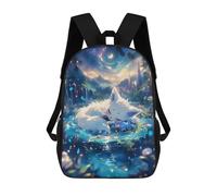 sinyumoney Sleeping Fox in Fantasy Forest Mochila Escolar Para Niñas Y Niños, Mochilas De Gran Capacidad, Mochilas Ligeras Para Niños Y Estudiantes 17inch
