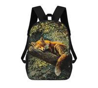sinyumoney Sleeping Fox on A Tree Branch Mochilas Escolares Para La Escuela Secundaria, Preparatoria, Universidad Y Viajes Para Niñas Y Adolescentes 17inch