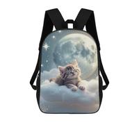 sinyumoney Sleeping Kitten on Cloud Mochila, Mochila Infantil, Mochila Escolar Para Estudiantes, Mochila Para Libros, Mochila Escolar Impresa En 3D Para Niños Y Niñas 17inch