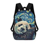sinyumoney Sleeping Panda in Starry Night Style Mochila Escolar Para Niños De 17 Pulgadas, Mochila Informal De Viaje Para Niños Y Niñas, Mochila De Gran Capacidad Para El Día A Día 17inch