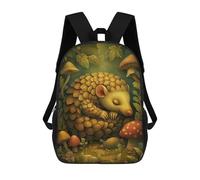 sinyumoney Sleeping Pangolin in Enchanted Forest Mochila Escolar Resistente Al Agua, Mochila Escolar De Negocios Para Niñas, Niños Y Adolescentes 17inch