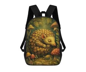 sinyumoney Sleeping Pangolin in Enchanted Forest Mochila Escolar Resistente Al Agua, Mochila Escolar De Negocios Para Niñas, Niños Y Adolescentes 17inch