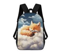 sinyumoney Sleeping Red Fox Mochila Escolar Infantil Con Impresión 3D, Mochila Escolar Informal Para Niños De Primaria Y Secundaria 17inch