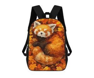 sinyumoney Sleeping Red Panda in Autumn Leaves Mochila Escolar, Bolso De Negocios, Bolso Para Portátil Resistente Para Niñas Y Adolescentes 17inch