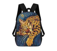 sinyumoney Sleeping Spotted Cat Art Mochilas Escolares Para Niños Y Niñas, Mochilas Deportivas Informales Para Primaria, Mochilas De Gran Capacidad Para Libros 17inch