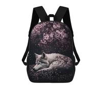 sinyumoney Sleeping Wolf Mochilas Impresas En 3D Para Niños, Mochila Escolar, Mochila De Moda Para Niños De Primaria Y Secundaria 17inch