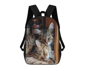 sinyumoney Sleepy Cats in Cozy Corner Mochila Escolar Grande Para Niños, Niñas, Adolescentes, Hombres Y Mujeres 17inch