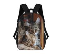 sinyumoney Sleepy Cats in Cozy Corner Mochilas Impresas En 3D Para Niños 17inch Mochilas De Moda Informales Para El Día A Día, Bolsas De Viaje, Mochilas Informales Para Exteriores Para Niños Y Niñas